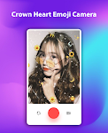 screenshot of Crown Heart Emoji Camera