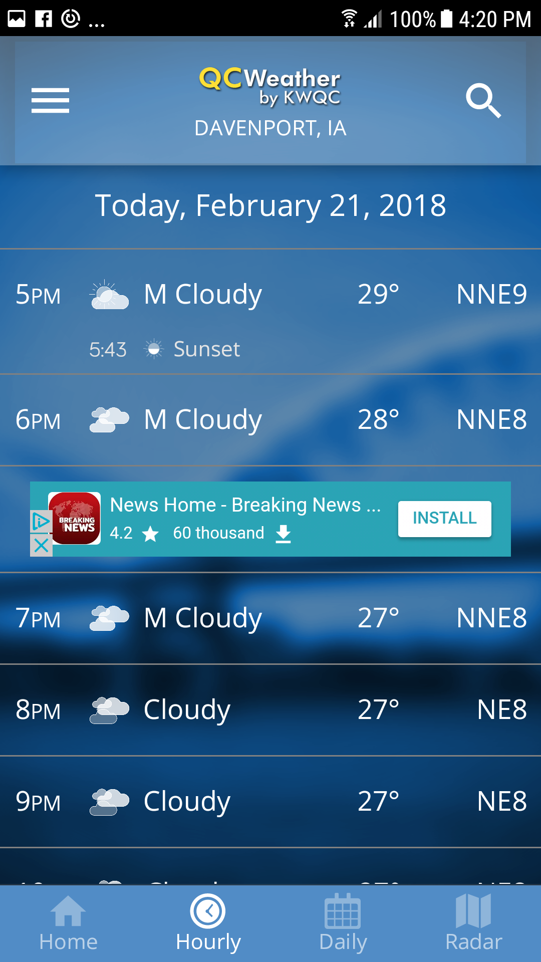 Android application QCWeather - KWQC-TV6 screenshort