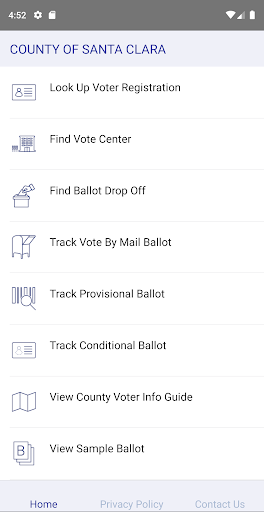 Android application SCCVOTE screenshort
