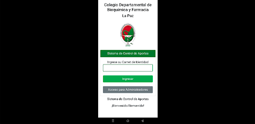 Control de Aportes CDBF Screen 2
