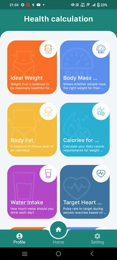 Health Calculation Screen 3