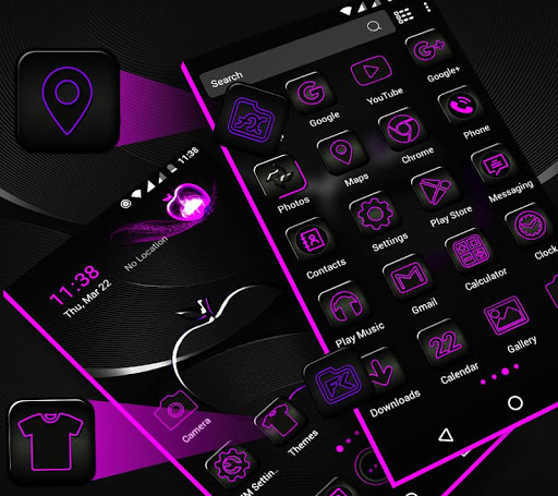 Crystal Black Apple Theme Screen 2