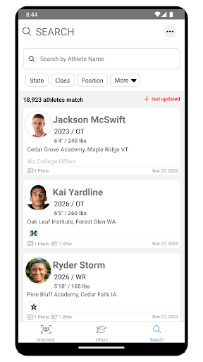 UCWatchList Screen 3