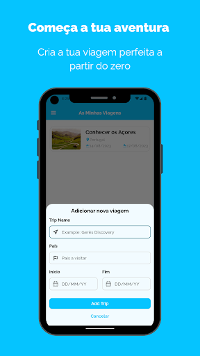 Android application MyTripsPlanner screenshort