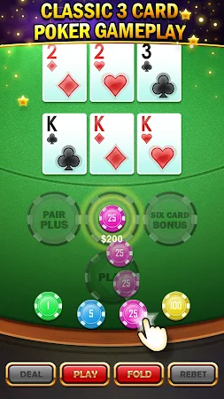Game screenshot Three Card Poker - Casino apk download