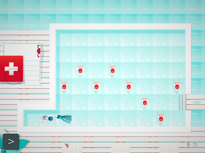 Screenshot „Ausschwimmen“.