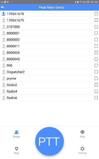 Peak PTT Push To Talk App Screen 2