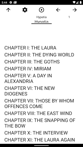 Android application Book, Hypatia screenshort