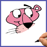 How to draw The Pink Panther icon