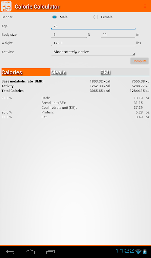 Calorie Calculator BMR BMI ads