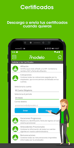AFP Modelo Screen 3