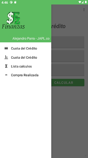 Android application Finanzas Personales screenshort