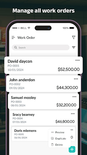 Work Order Generator Screen 2