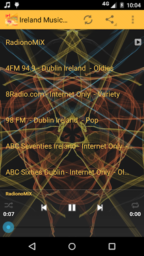 Android application Ireland Music ONLINE screenshort