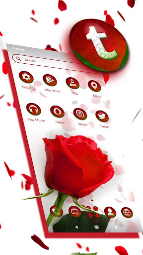Rose Petals Launcher Theme Screen 3