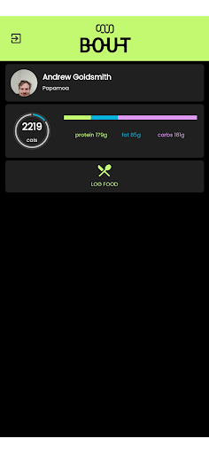 Android application Bout Fitness Members screenshort