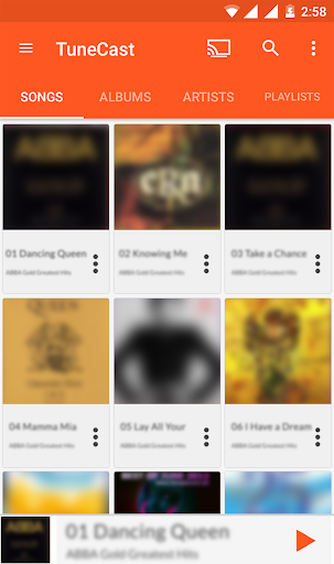 Screenshot of TuneCast DLNA Music Player