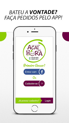 Açaí na Hora Delivery Screen 2
