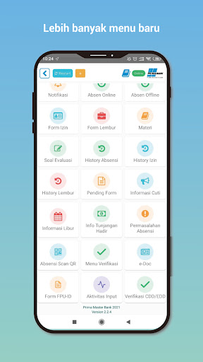 Android application Absensi BPR Prima Master Bank screenshort