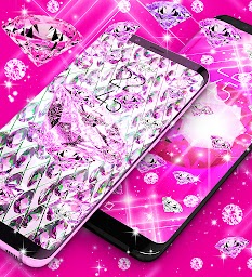 Pink diamonds live wallpaper