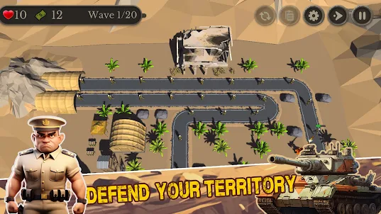 戦争戦略 3D: タワーディフェンス