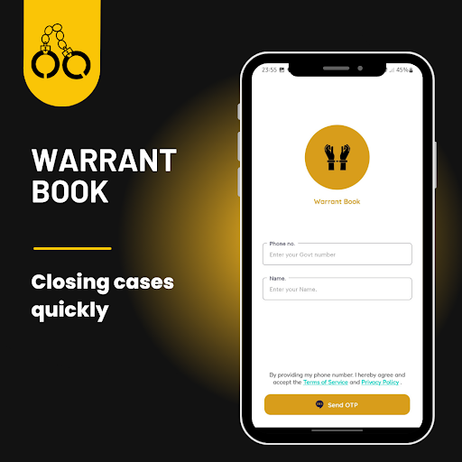Android application Warrant Book screenshort
