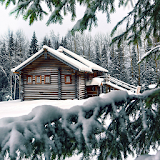 winter cabin wallpaper icon