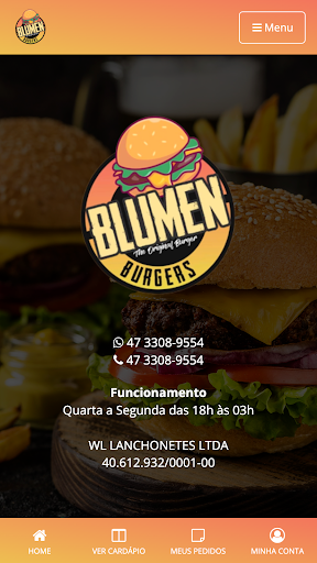 Android application Blumen Burgers screenshort