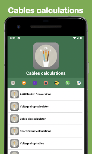 Android application Electromission pro screenshort