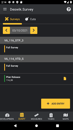Deswik.Survey Screen 2