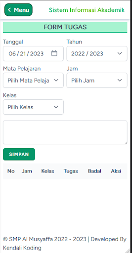 SMP Al Musyaffa Kendal Screen 2