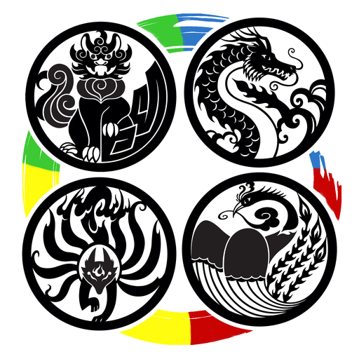 The Four Houses logo