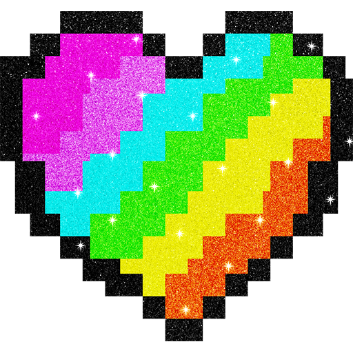 Glitter Pixel Art Color  Icon