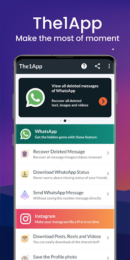 Android application The1App- Post|Reel|Photo Saver screenshort