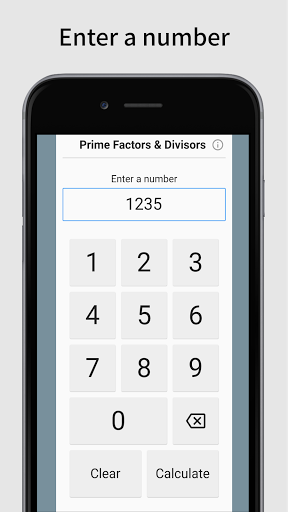 Android application Prime Factorization & Divisors screenshort