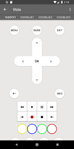 Vizio TV Remote Screen 2
