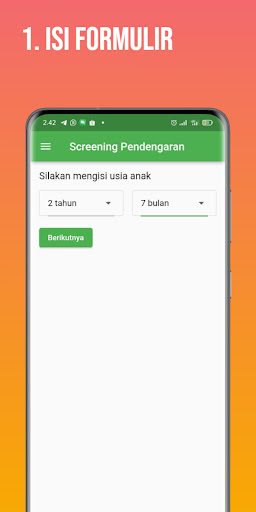 Android application Sceening Pendengaran screenshort