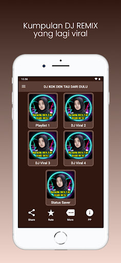Android application DJ Kok Den Tau Dari Dulu Viral screenshort