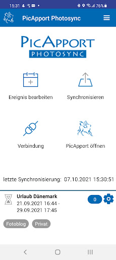 Android application PicApport PhotoSync screenshort
