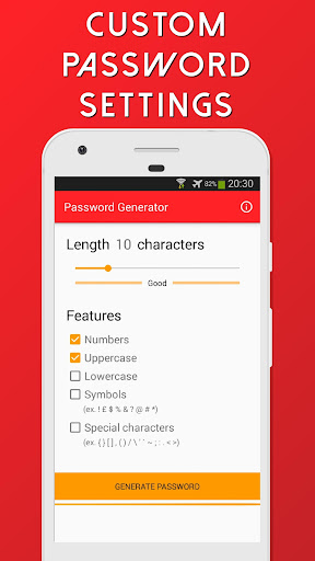 Android application Password Generator screenshort