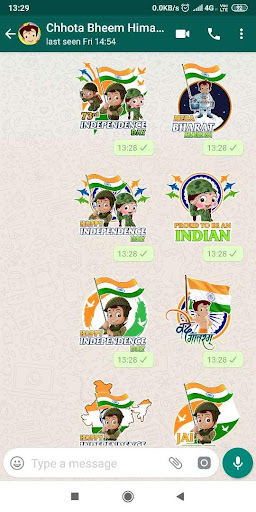 Screenshot of Chhota Bheem WAStickers