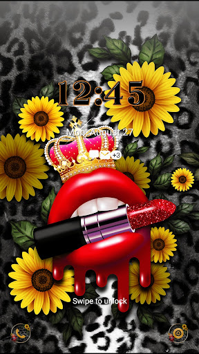 Leopard Red Lip - Wallpaper Screen 2