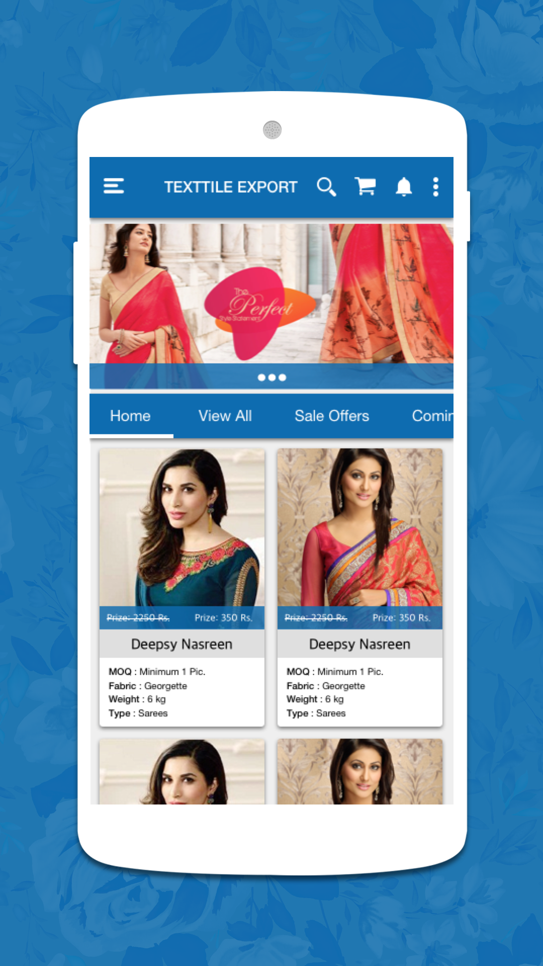Android application Textile Export & Wholesaler screenshort