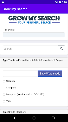 Grow My Search Screen 2