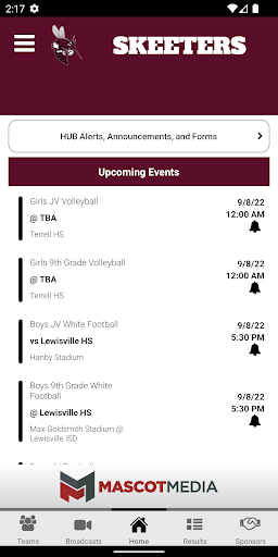 Mesquite ISD Athletics Screen 3