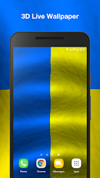 3d Ukraine Flag Live Wallpaper