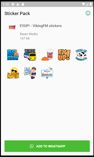 Android application EYUP! - VikingFM stickers screenshort