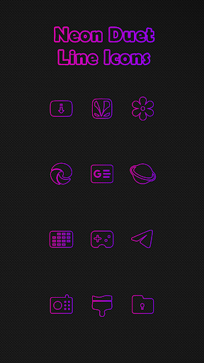 Screenshot of Neon Duet Icon Pack