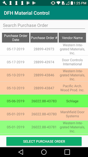 DFH Material Control