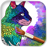 Cats - Mandalas coloring pages icon